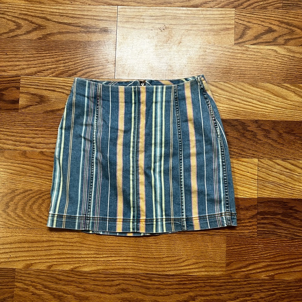 Striped Jean skirt